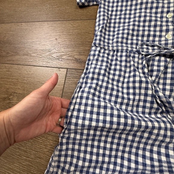 Anthropologie The Podolls Gingham Short Sleeve Shirt Dress, Tie Front, Size XS - Picture 13 of 13